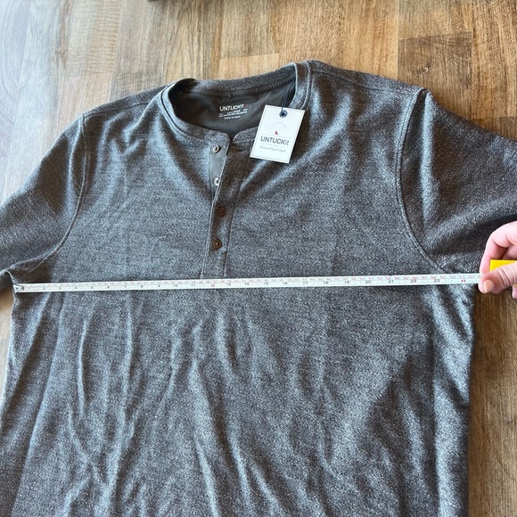 NWT untuckit gray Urey Henley xxl new long sleeve - Picture 7 of 8